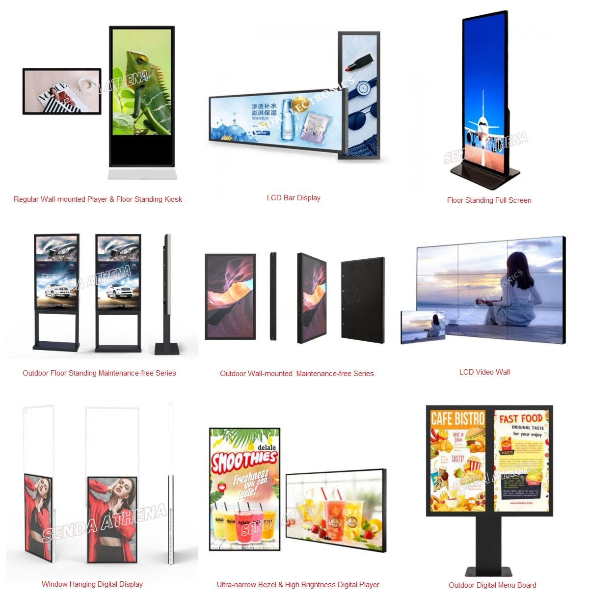 digital signages,window display,digital posters,outdoor digital signages